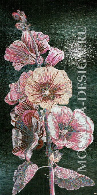 Sicis панно цветы из мозаики Flower power Flo 2c ACVT004
