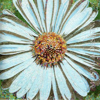 Sicis панно цветы из мозаики Flower power Flo 1w ACVT025