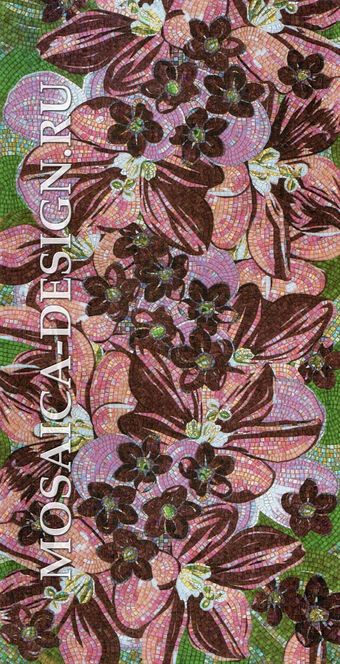 Sicis панно цветы из мозаики Flower power Flo ACVT048