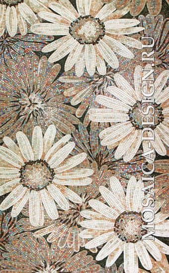 Sicis панно цветы из мозаики Flower power Flo ACVT051