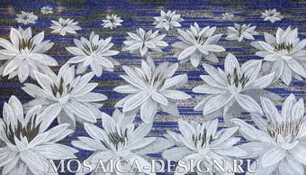 Sicis панно цветы из мозаики Flower power Flo ACVT066