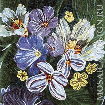 Sicis панно цветы из мозаики Flower power Flo ACVT068