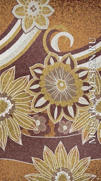 Sicis панно цветы из мозаики Jindai ACVT119