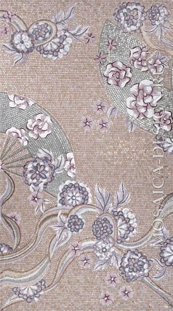 Sicis панно цветы из мозаики Sawara ACVT122