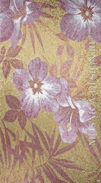 Sicis панно цветы из мозаики Tsubaki ACVT123