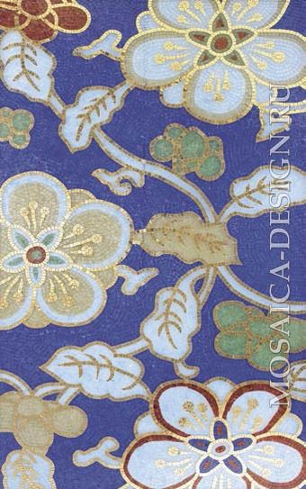 Sicis панно цветы из мозаики Glycis ACVT126