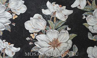 Sicis панно цветы из мозаики Flower power Flo ACVT185