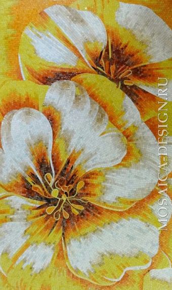 Sicis панно цветы из мозаики Flower power Flo ACVT192