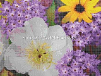 Мозаичное панно для ванной Цветвы MCVT019