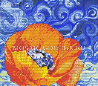 Мозаичное панно для ванной Цветвы MCVT042