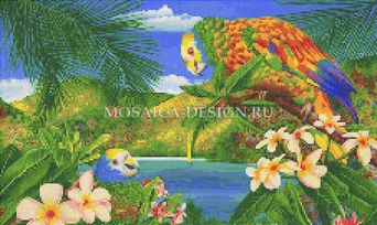 Панно из мозаики для ванной Цветы MCVT055