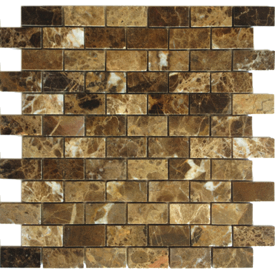 Каменная мозаика Emperador Dark 23x48 - толщ. 4 мм