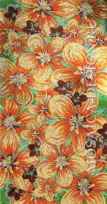 Sicis панно цветы из мозаики Flower power Flo 1Y ACVT035