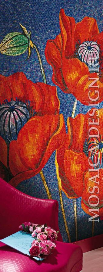 Vitrexmosaici панно цветы из мозаики Artistico ACVT080