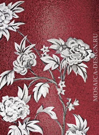 Sicis панно цветы из мозаики Ikebana  ACVT085