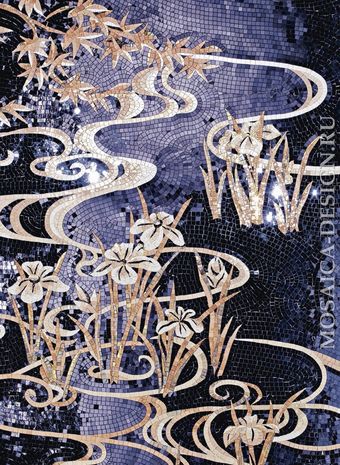 Sicis панно цветы из мозаики Ikebana  ACVT087