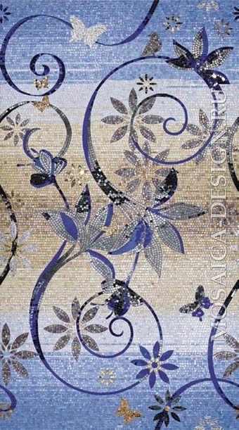 Sicis панно цветы из мозаики Dolium ACVT131