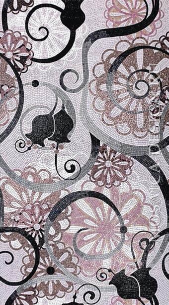 Sicis панно цветы из мозаики Dolium ACVT132