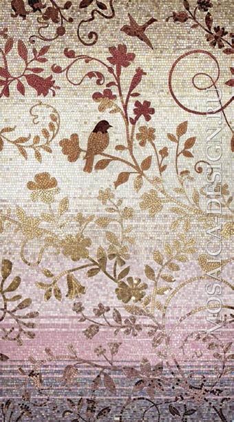 Sicis панно цветы из мозаики Dolium ACVT137