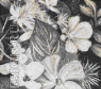 Панно из мозаики для ванной Цветы MCVT079