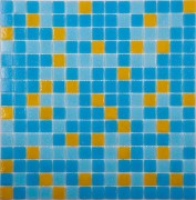 Мозаика для бассейна MIX 10 желто-голубой